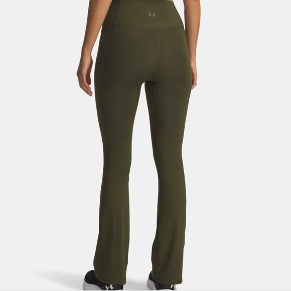 Under Armour Meridian Flare Olive Green Wide-Leg Women's Pants, M - Picture 2 of 11